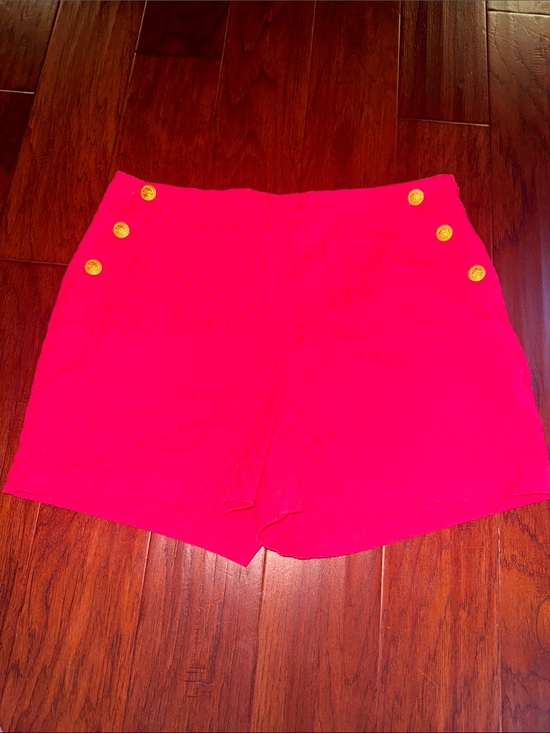 crown & ivy Pants - crown & ivy Hot Pink Women's Button-Front Bermuda Shorts